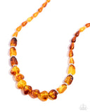 GLASSY Getaway - Brown Necklace - Paparazzi Accessories Necklace Bedazzle Me Pretty Mobile Fashion Boutique