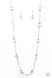 Glassy Glamorous - White Necklace - Paparazzi Accessories Necklace Bedazzle Me Pretty Mobile Fashion Boutique