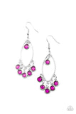 Glassy Grotto - Purple Earrings - Paparazzi Accessories Earrings Bedazzle Me Pretty Mobile Fashion Boutique