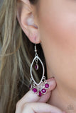Glassy Grotto - Purple Earrings - Paparazzi Accessories Earrings Bedazzle Me Pretty Mobile Fashion Boutique