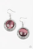 Gleam Away - Purple Earrings - Paparazzi Accessories Earrings Bedazzle Me Pretty Mobile Fashion Boutique