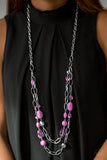 GLEAM Weaver - Purple Necklace - Paparazzi Accessories Necklace Bedazzle Me Pretty Mobile Fashion Boutique