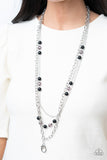 GLEAM Work - Black Lanyard - Paparazzi Accessories Lanyard Bedazzle Me Pretty Mobile Fashion Boutique
