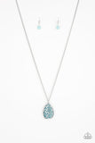Gleaming Gardens - Blue Necklace - Paparazzi Accessories Necklace Bedazzle Me Pretty Mobile Fashion Boutique