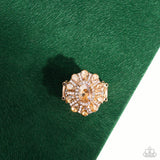 GLIMMER and Spice - Gold Ring - Paparazzi Accessories Ring Bedazzle Me Pretty Mobile Fashion Boutique