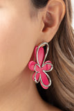 Glimmering Gardens - Pink Post Earrings - Paparazzi Accessories Post Earrings Bedazzle Me Pretty Mobile Fashion Boutique