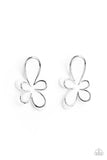 Glimmering Gardens - White Post Earrings - Paparazzi Accessories Post Earrings Bedazzle Me Pretty Mobile Fashion Boutique