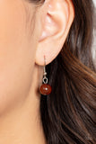 Glimmering Groves - Brown Necklace - Paparazzi Accessories Necklace Bedazzle Me Pretty Mobile Fashion Boutique