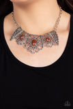 Glimmering Groves - Brown Necklace - Paparazzi Accessories Necklace Bedazzle Me Pretty Mobile Fashion Boutique