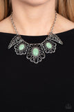 Glimmering Groves - Green Necklace - Paparazzi Accessories Necklace Bedazzle Me Pretty Mobile Fashion Boutique