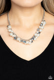 Glinting Goddess - Blue Necklace - Paparazzi Accessories Necklace Bedazzle Me Pretty Mobile Fashion Boutique