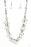 Glinting Goddess - Silver Necklace - Paparazzi Accessories Necklace Bedazzle Me Pretty Mobile Fashion Boutique