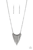 Glitter Bomb - Black Necklace - Paparazzi Accessories Necklace Bedazzle Me Pretty Mobile Fashion Boutique