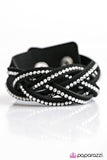 Glitter Patrol - Black Bracelet - Paparazzi Accessories Bracelet Bedazzle Me Pretty Mobile Fashion Boutique