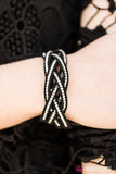 Glitter Patrol - Black Bracelet - Paparazzi Accessories Bracelet Bedazzle Me Pretty Mobile Fashion Boutique