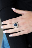 Glittering Go-Getter - Blue Ring - Paparazzi Accessories Ring Bedazzle Me Pretty Mobile Fashion Boutique