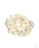 Glittery Gala - Gold Bracelet - Paparazzi Accessories Bracelet Bedazzle Me Pretty Mobile Fashion Boutique