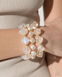 Glittery Gala - Gold Bracelet - Paparazzi Accessories Bracelet Bedazzle Me Pretty Mobile Fashion Boutique