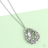 Glitz and GLOW - White Necklace - Paparazzi Accessories Necklace Bedazzle Me Pretty Mobile Fashion Boutique