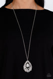 Glitz and GLOW - White Necklace - Paparazzi Accessories Necklace Bedazzle Me Pretty Mobile Fashion Boutique