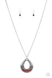 Glitz and Grind - Red Necklace - Paparazzi Accessories Necklace Bedazzle Me Pretty Mobile Fashion Boutique