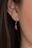 Glitz and Grind - Red Necklace - Paparazzi Accessories Necklace Bedazzle Me Pretty Mobile Fashion Boutique
