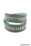 Glitz Blitz - Green Bracelet - Paparazzi Accessories Bracelet Bedazzle Me Pretty Mobile Fashion Boutique