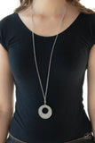Glitzy Glow - Silver Necklace - Paparazzi Accessories Necklace Bedazzle Me Pretty Mobile Fashion Boutique