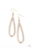Glitzy Goals - Gold Earrings - Paparazzi Accessories Earrings Bedazzle Me Pretty Mobile Fashion Boutique