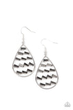 Glitzy Grit - Silver Earrings - Paparazzi Accessories Earrings Bedazzle Me Pretty Mobile Fashion Boutique