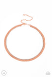 Glitzy Gusto - Copper Necklace - Paparazzi Accessories Necklace Bedazzle Me Pretty Mobile Fashion Boutique