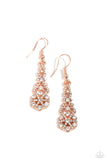 GLITZY on All Counts - Copper Earrings - Paparazzi Accessories Earrings Bedazzle Me Pretty Mobile Fashion Boutique