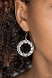 Global Glow - White Earrings - Paparazzi Accessories Earrings Bedazzle Me Pretty Mobile Fashion Boutique