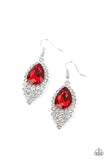 Glorious Glimmer - Red Earrings - Paparazzi Accessories Earrings Bedazzle Me Pretty Mobile Fashion Boutique