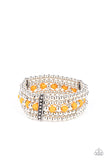 Gloss Over The Details - Orange Bracelet - Paparazzi Accessories Bracelet Bedazzle Me Pretty Mobile Fashion Boutique