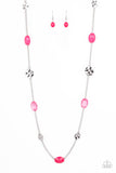 Glossy Glamorous - Pink Necklace - Paparazzi Accessories Necklace Bedazzle Me Pretty Mobile Fashion Boutique