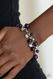 Glossy Glow - Purple Bracelet - Paparazzi Accessories Bracelet Bedazzle Me Pretty Mobile Fashion Boutique