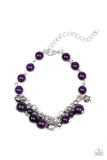Glossy Glow - Purple Bracelet - Paparazzi Accessories Bracelet Bedazzle Me Pretty Mobile Fashion Boutique