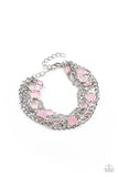 Glossy Goddess - Pink Bracelet - Paparazzi Accessories Bracelet Bedazzle Me Pretty Mobile Fashion Boutique