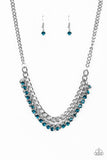 Glow and Grind - Blue Necklace - Paparazzi Accessories Necklace Bedazzle Me Pretty Mobile Fashion Boutique