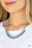 Glow and Grind - Blue Necklace - Paparazzi Accessories Necklace Bedazzle Me Pretty Mobile Fashion Boutique