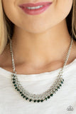 Glow and Grind - Green Necklace - Paparazzi Accessories Necklace Bedazzle Me Pretty Mobile Fashion Boutique