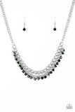 Glow and Grind - Green Necklace - Paparazzi Accessories Necklace Bedazzle Me Pretty Mobile Fashion Boutique