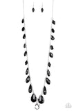 GLOW And Steady Wins The Race - Black Lanyard - Paparazzi Accessories Lanyard Bedazzle Me Pretty Mobile Fashion Boutique