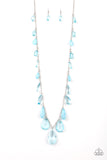 GLOW And Steady Wins The Race - Blue Necklace - Paparazzi Accessories Necklace Bedazzle Me Pretty Mobile Fashion Boutique