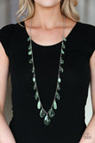 GLOW And Steady Wins The Race - Green Necklace - Paparazzi Accessories Necklace Bedazzle Me Pretty Mobile Fashion Boutique