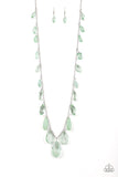 GLOW And Steady Wins The Race - Green Necklace - Paparazzi Accessories Necklace Bedazzle Me Pretty Mobile Fashion Boutique