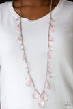 GLOW And Steady Wins The Race - Pink Necklace - Paparazzi Accessories Necklace Bedazzle Me Pretty Mobile Fashion Boutique
