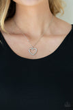 GLOW by Heart - White Necklace - Paparazzi Accessories Necklace Bedazzle Me Pretty Mobile Fashion Boutique