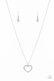 GLOW by Heart - White Necklace - Paparazzi Accessories Necklace Bedazzle Me Pretty Mobile Fashion Boutique